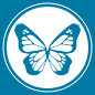 A stylized version of monarch wings forms the Xerces Society's endangered species program icon.